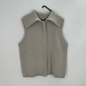 Cos Zip Up Chunky Knit Knitted Cardigan Sweater Vest